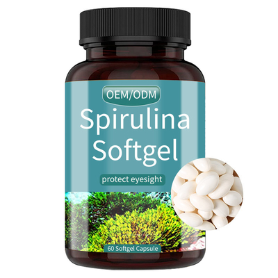 Özel Logo Spirulina Softgels Göz Sağlığı Takviyeleri ODM