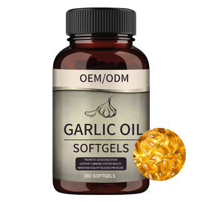 Doğal Sarımsak Yağı Yumuşak Jel Kapsülleri Bağışıklığı Güçlendirmek için Özelleştirilmiş 1500mg Özel Etiket