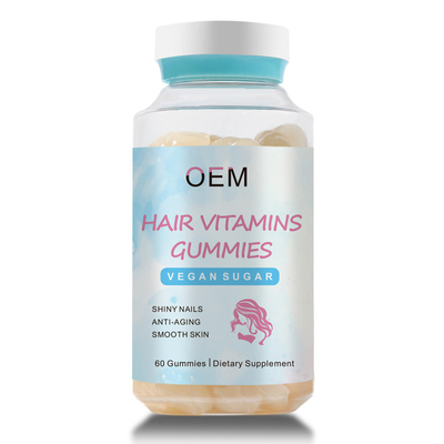 Özelleştirilmiş Vegan Biotin Saç Sakızları Parlak Tırnaklar İçin Sağlıklı Saç Sakızları