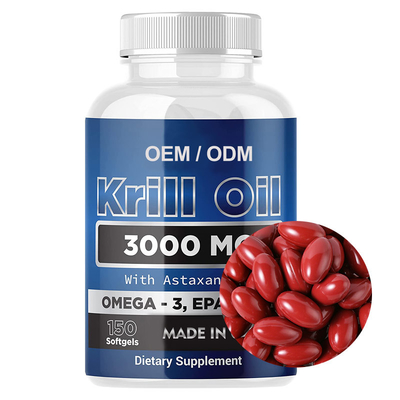 Kalp Sağlığı İçin EPA / DHA Omega 3 Softgels Krill Yağı Takviyeleri