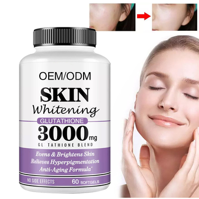 60 adet Glutatyon 500 mg Güzellik Cilt Beyazlatma Kapsülleri Özelleştirilmiş Form