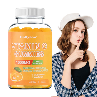 Yetişkinler ve Çocuklar Parlayan Canlı Ciltler İçin FDA C Vitamini 1000mg Sakızlar