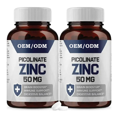 OEM Çinko Pikolinat 30mg Büyüme Bağışıklık Fonksiyonu Kapsülleri için İyi Absorbe Ek