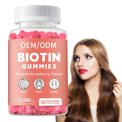 Private Label Cilt Bakımı Biotin Vitamin Sakızları Saç Cilt Ve Tırnak Büyütme Sakızları Kapsülleri