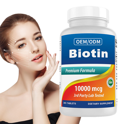 Costomizred Biotin Vitamin B7 Sağlıklı Saç Derisini ve Tırnakları Teşvik Eder 10000mcg 365 Tablet