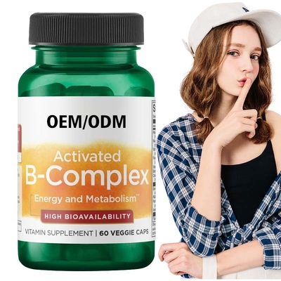 Aktif B Vitamini Kompleksi Kapsülü Yüksek Biyoyararlanım 60 Veg Kapsül