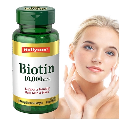 60 ADET Takviyeler OEM Sağlıklı Saç Derisini ve Tırnaklarını Destekler Biotin Softgels Kapsüller