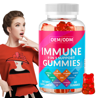 Yaşlanma Karşıtı Bağışıklık Gummy Vitaminler Temel Vitaminler ve Mineraller Bağışıklık Desteği