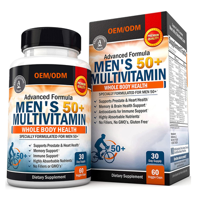 Enerji Odak Performansı İçin Özel Lezzet Erkek Multivitamin Çinko Kalsiyum Magnezyum Multivitamin Kapsülleri