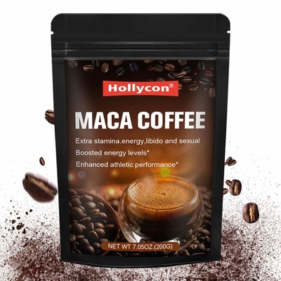 GMP Sertifikalı 200g Maca Kökü Takviyesi Kahverengi Kahve Tozu
