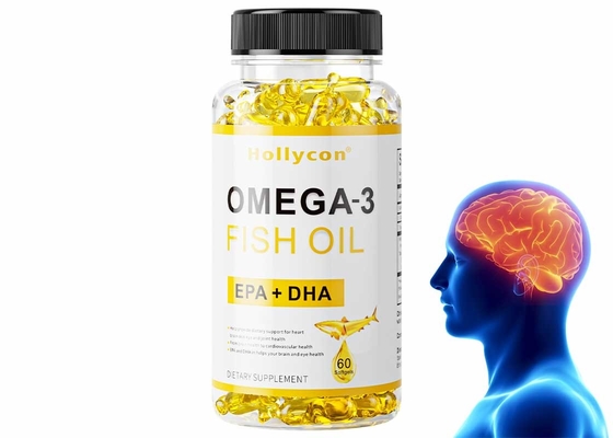 Diyet Takviyesi Omega 3 Beyin ve Kalp Sağlığı İçin Yumuşak Jeli Balık Yağı