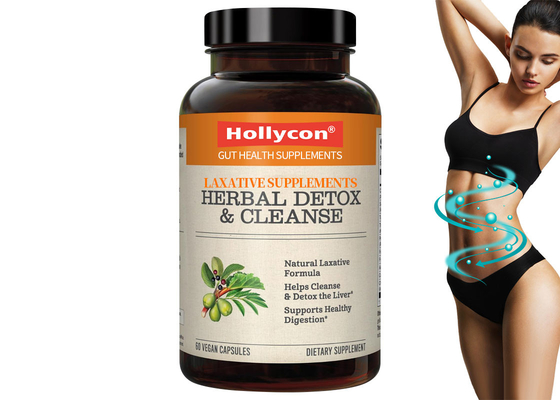 COA Bitkisel Detox Temizlik Kapsülleri 60pcs Diyet Bağırsak Sağlığı Takviyeleri