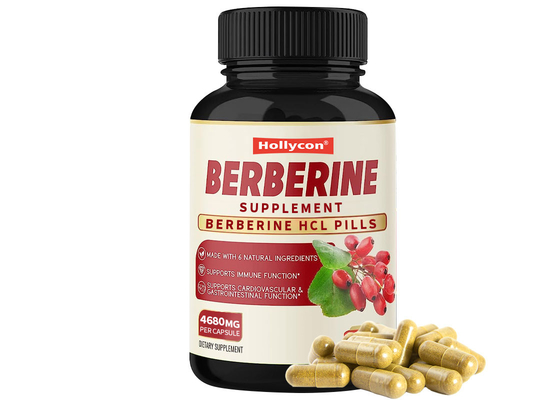 OEM Berberine Kapsülleri Bağışıklık Sistemini Güçlendiren Kardiyovasküler Gastrointestinal Fonksiyon