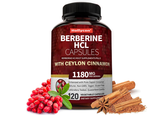 İmmün sistem ve sağlıklı kilo yönetimi için ODM 120 pcs Berberine HCL kapsülleri