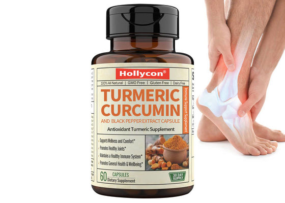 MSDS Takviyeleri OEM Zerdeçal Kurkumin Siyah Biber Ekstraktı Kapsülü Eklem Sağlığını Korumaya Yardımcı Olur Bağışıklık Desteği