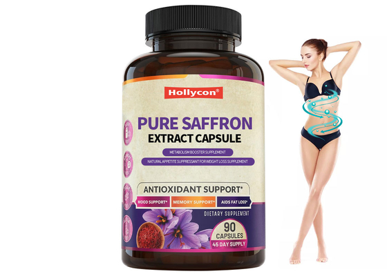 Temiz Safran Ekstraktı Kapsul Ek OEM Sağlıklı Sindirim Metabolizması Booster