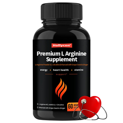 OEM Premium L Arginine Takviyesi L-Arginine Tozu & L Citrulline Üzüm Tohumu & Zencefil ile Geliştirilmiş