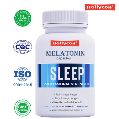 Tedarikçi Melatonin Kapsülleri Yetişkinler İçin Uyku Yardımı Magnezyum Glisinatlı Uyku Takviyesi
