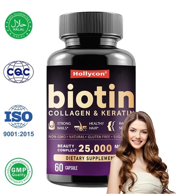 Saç Büyümesini Destekleyen Biotin Kolajenli Vitaminler Kapsülleri
