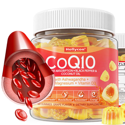 Kas kemiği sağlığı ve bilişsel fonksiyon için D3 vitamini içeren CoQ10 sakızları