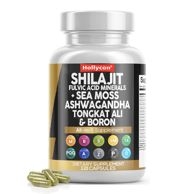 Doğal Bitkisel Shilajit Kapsülleri 30 Porsiyon Her Porsiyonda 2 Kapsül
