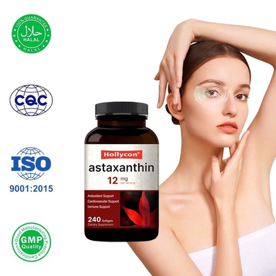 OEM Göz Sağlığı Deri Hidrasyonu ve Ortak Destek için Astaxanthin Takviyesi