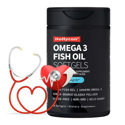 Kişisel olarak yapılmış Burpless Omega 3 Balık Yağı Softgels Kardiyovasküler Sağlığı Destekler