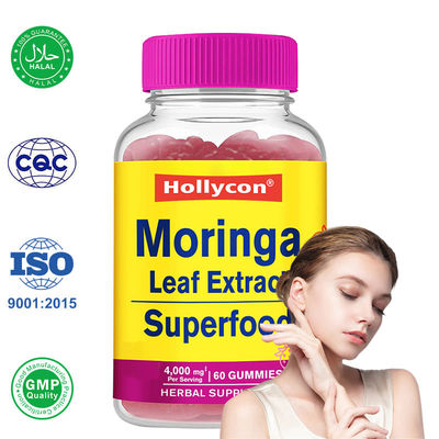 Tedarikçi Moringa Yaprakları Ekstraktı Sakız Antioksidanlar Bağışıklık Desteği Çilek Tadı