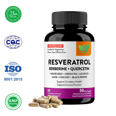 Tedarikçi Trans Resveratrol Takviyesi Kapsülleri Genel Sağlığı Artırır