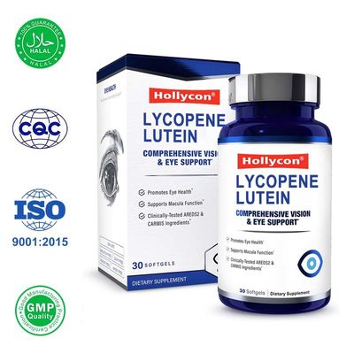 Satıcı Lutein Softgels Göz Dayanıklılığını ve Açığını Destekler