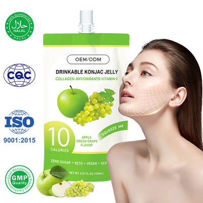 Kollajen İçeceklerle Karıştırılmış Konjac Jelly Kilo Kontrolü için Kollajen Takviyesi