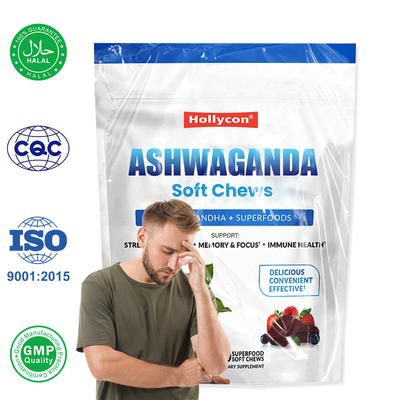 Toptan Ashwaganda Stresle Başa Çıkmak İçin Yumuşak Çiğnemeler