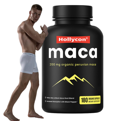 Maka Kökü Kapsülleri 2100mg Organik Maka Kökü Karışımı Enerji sağlamak için Maka Kapsülleri