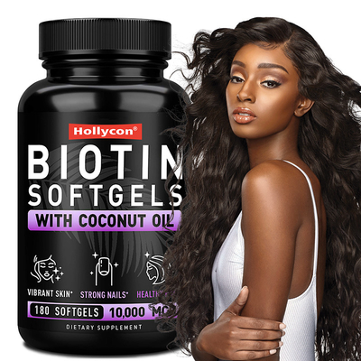 OEM Biotin Yumuşak Geller Güçlü Tırnaklar Biotin Kokos Yağıyla Saçlar Biotin Yumuşak Geller