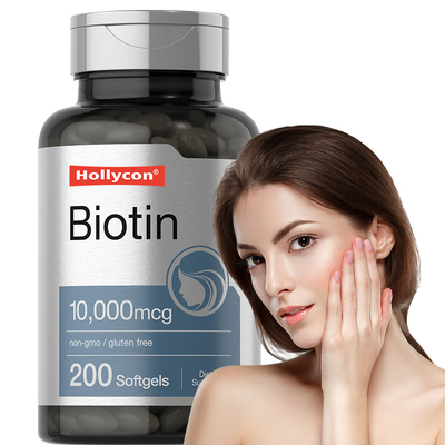 Saç Sağlığı için Biotin Takviyesi 10,000mcg Saç ve Tırnak Sağlığı İçin Biotin Yumuşak Jeli