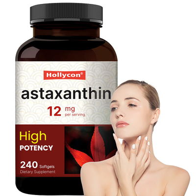 OEM Astaxanthin Softgels For NAtural Antioksidan For Skin 12mg Astaxanthin Softgel