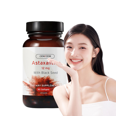 Cilt Sağlığı İçin Astaxanthin Softgels Organik Siyah Tohumlu Astaxanthin 12mg