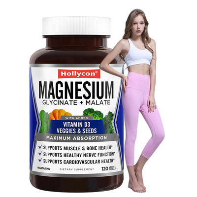 OEM Magnezyum Glisinat ve Malat Kompleks Kapsülleri Kemik Sağlığı için Magnezyum Kapsülleri