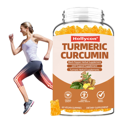 Zencefil ve Karabiber ile OEM Zerdeçal Kurkumin Gummies Kadınlar, Erkekler ve Çocuklar İçin Bağışıklık, Sağlıklı Cilt ve Eklem Sağlığı Destekliyor