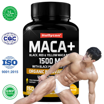 Özelleştirilmiş Organik Maca Kökü Tozu Kapsülleri Maca Hapları Enerji Ruh Hali Takviyesi